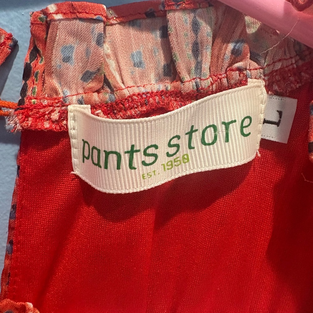 Pants Store Red Striped Ruffle Dress - Picture 4 of 5